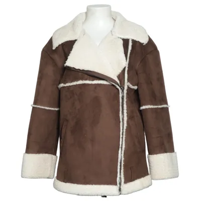 Shearlingjacka (Brun, Vit) från Karo Kauer x NA-KD Polyester