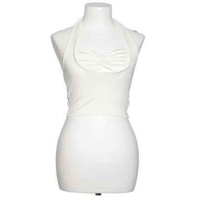 Haut dos-nu (Blanc) de Gateless Élasthane, Polyester, Viscose