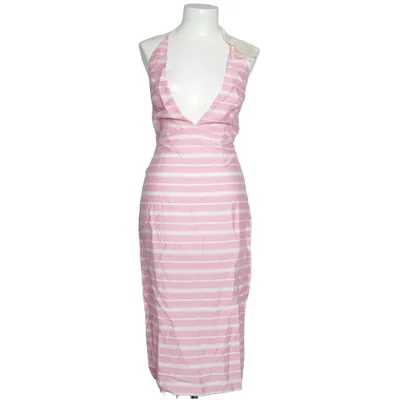 Halterneck-kjole (Pink, Hvid) fra Milkwhite Polyamid, Polyester, Viscose