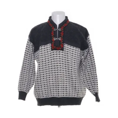 Lusekofta (Grå, Vit, Röd) Ull