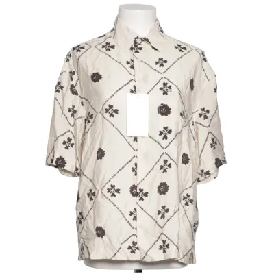 Kortärmad skjorta (Beige, Svart) från Zara Polyamid, Viskos