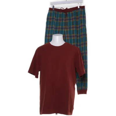 Pyjamas (Röd, Grön, Flerfärgad) från Lands' End Bomull, Elastan