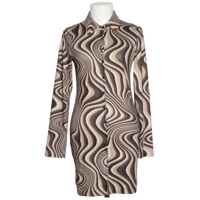 Skjortklänning (Brun, Flerfärgad) Elastan, Polyester