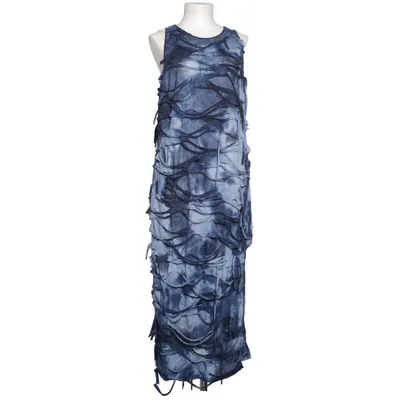 Långklänning (Blå, Vit)