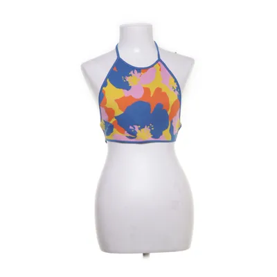 Halternecktopp (Blå, Flerfärgad)