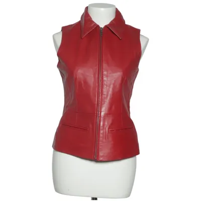 Lederweste (Rot) von Drapers & Damons Acetat, Leder