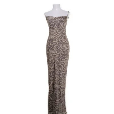 Maxi jurk (Beige) van Adoore Elastaan, Polyester