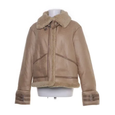 Shearling jacket (Brown) from Josefine HJ x NA-KD Polyester, Faux fur