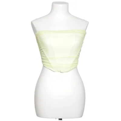 Crop top (Gul) från Gina Tricot Elastan, Polyester
