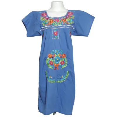 Kleid (Blau, Mehrfarbig)