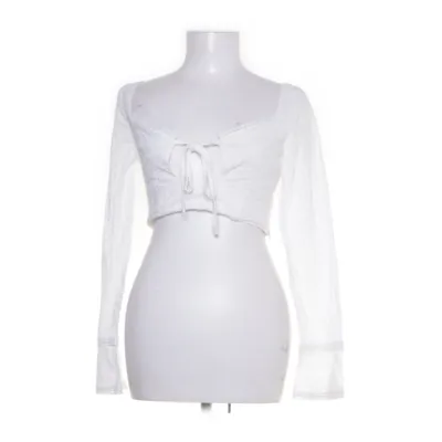 Crop top (White) from Cloeys Cotton, Linen, Viscose