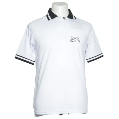 Pikétröja (Vit, Svart) från B&C Återvunnen polyester