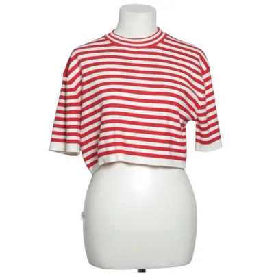 T-shirt (Red, White) from Mango Polybutylene, Viscose