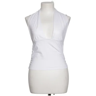 Halternecktopp (Vit) från PrettyLittleThing Bomull, Elastan