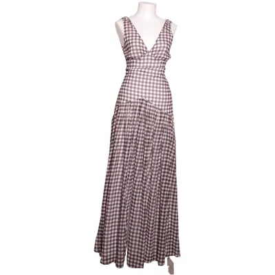 Långklänning (Brun, Vit, Flerfärgad) från Adoore Polyester