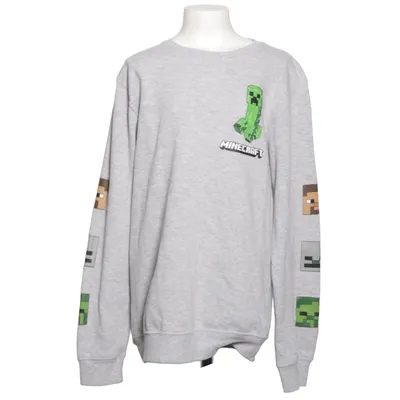 Collegetröja (Grå, Flerfärgad) från Minecraft Bomull, Elastan, Polyester