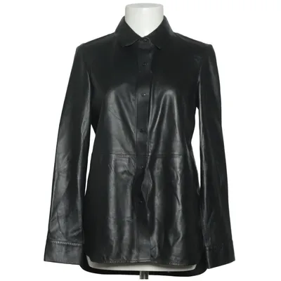 Leather jacket (Black) from Massimo Dutti Leather