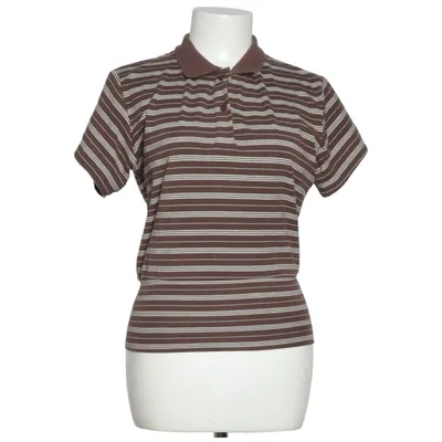 Poloshirt (Braun, Weiß) von One Mile Baumwolle, Elasthan, Tencel, Viskose