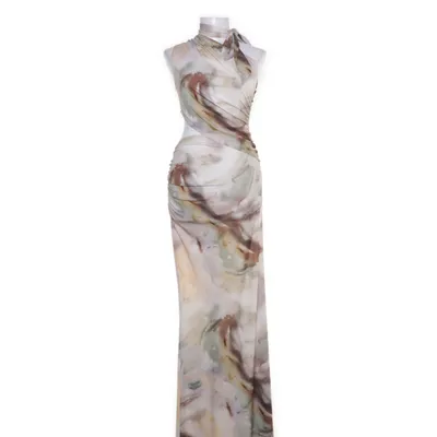 Långklänning (Beige, Flerfärgad) från ASOS Design