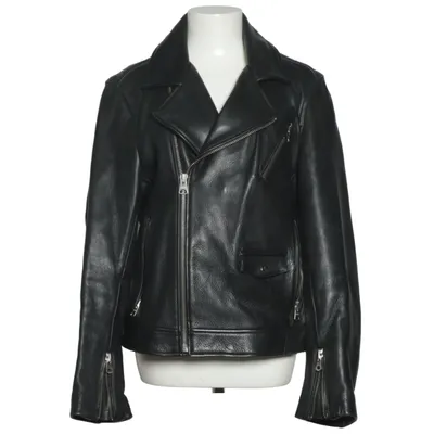 Bikerjakke (Sort) fra H&M Edition Læder, Viscose