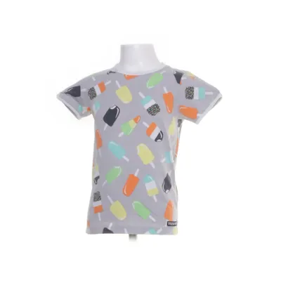 T-shirt (Grå, Flerfärgad) från Villervalla Elastan, Ekologisk bomull