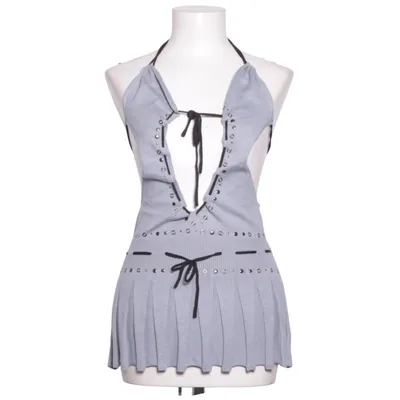 Halterneckklänning (Blå) från Jaded London Elastan, Polyester, Viskos