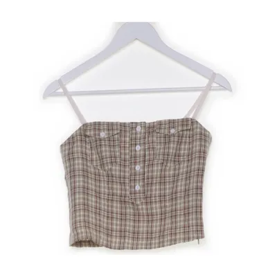 Crop top (Gul, Brun) fra Jaded London Polyester, Viscose