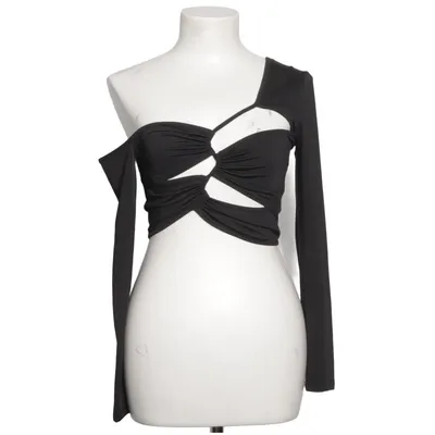 Crop top (Svart) från Shein Elastan, Polyester