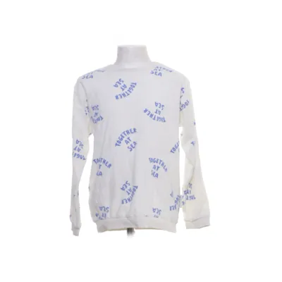 Collegetröja (Vit, Blå) från Minories Ekologisk bomull, Polyester