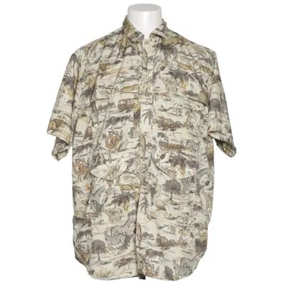 Kortärmad skjorta (Beige, Flerfärgad) från Beams Polyester