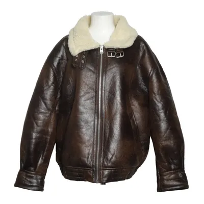 Shearlingjakke (Brun) fra Topshop Polyester, Polyurethan