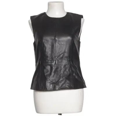 Läderväst (ROULINI S/L O-NECK LEATHER TOP) från Rouge Edit Skinn