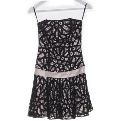 Cocktail dress (Black, Beige) from Betsey Johnson Cotton, Polyester, Silk