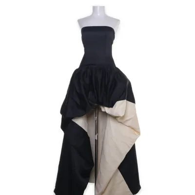Aftenkjole (Sort, Beige) fra NA-KD Elastan, Polyester