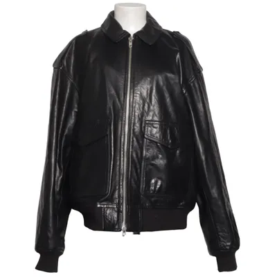Leather jacket (Black) from The Frankie Shop Leather, Polyester