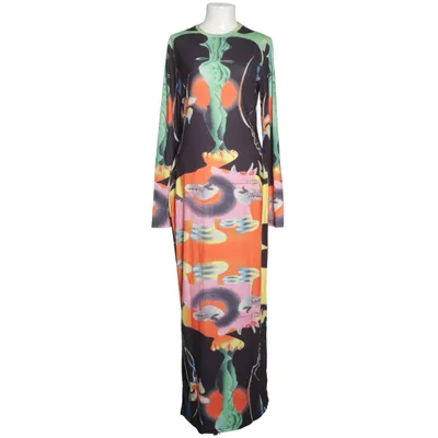 Långklänning (Svart, Flerfärgad) Elastan, Polyester