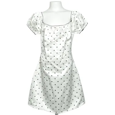 Kleid (Weiß, Schwarz) von Réalisation Baumwolle, Seide