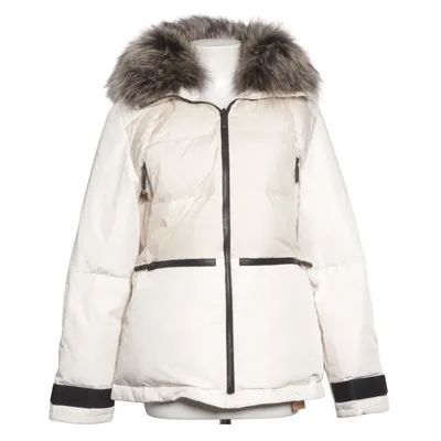 Donsjack (Beige) van Yves Salomon Dons, Veer, Vossenbont, Polyamide, Polyester