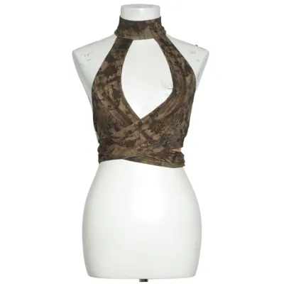 Halterneck top (Grøn) fra Jaded London Elastan, Viscose