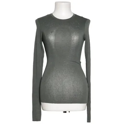 Långärmad t-shirt (Grön) från Weekday Elastan, Viskos