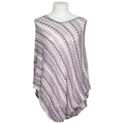 Poncho (Purple, Gold, White) from Missoni Cotton, Polyamide, Viscose