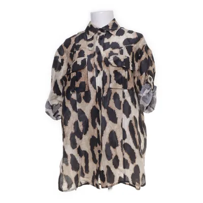 Skjorta (Beige, Svart) från Ganni Linne, Silke