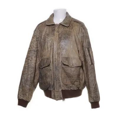 Læderjakke (Brun) fra Aéropostale Nylon, Polyester, Læder