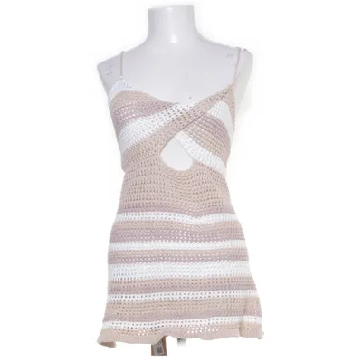 Halterneckklänning (Beige, Vit) från Shein Polyester