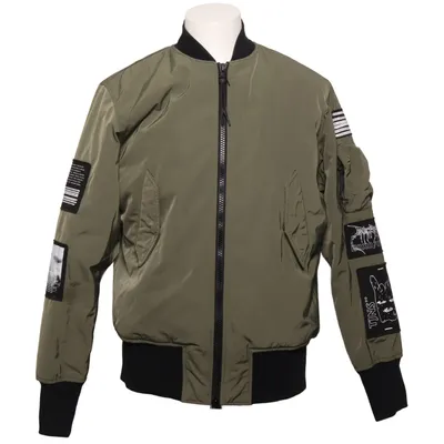 Bomber jacket (Green, Black) from Tiger of Sweden Jeans Leather, Polyester