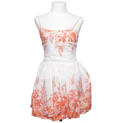 Jurk (Wit, Oranje) van H&M Premium Quality Katoen, Linnen