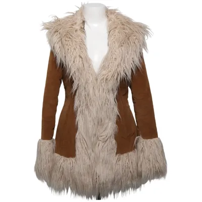 Shearling Jacke (Braun, Beige) von Superdry Acryl, Baumwolle, Elasthan, Polyester