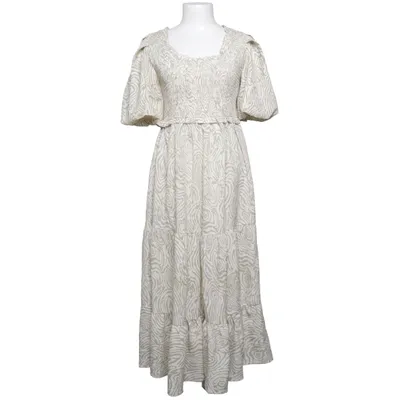 Maxikjole (Beige, Grøn) fra Moon River Elastan, Polyester