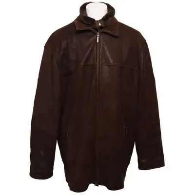 Leather jacket (Brown) from Werther Acetate, Leather, Nylon, Polyester