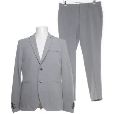 Jakkesæt (Grå) fra Marcus Elastan, Polyester, Viscose